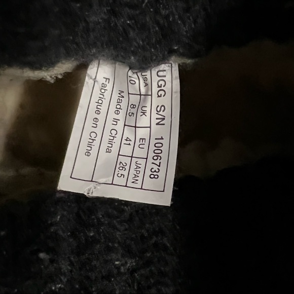 UGG CAMBRIDGE Women's Black Metallic Ankle Boots 10 - Picture 6 of 7